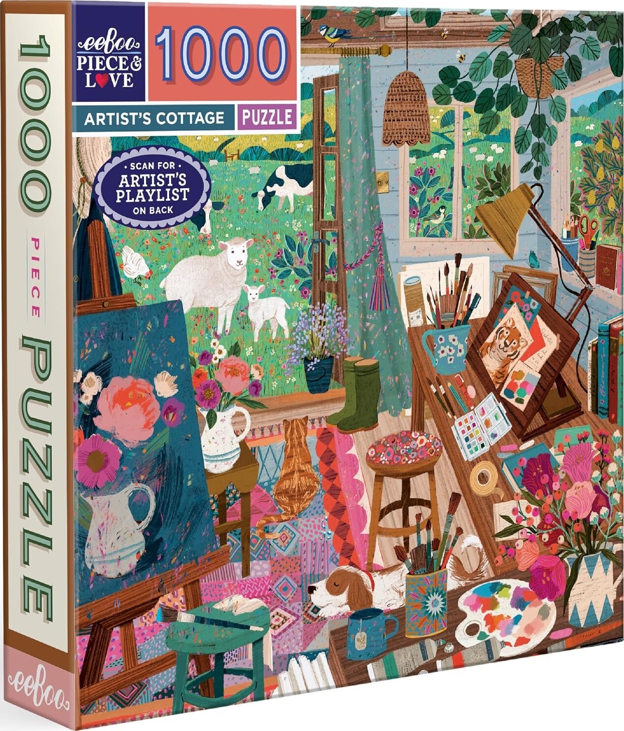 Eeboo Puslespil - 1000 Brikker - Kunstnerens Hytte