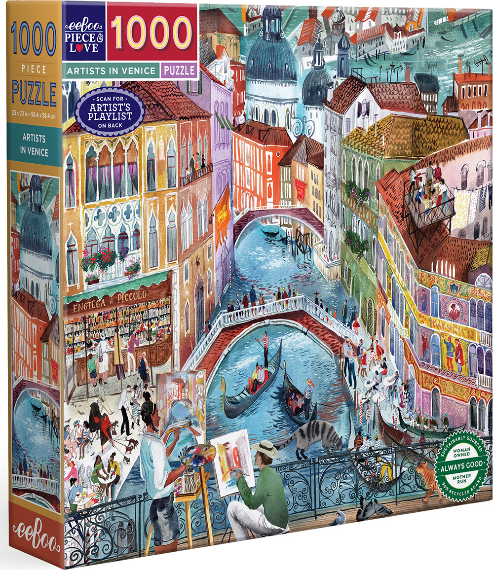 Eeboo - Artists In Venice - 1000 Brikker - Puslespil