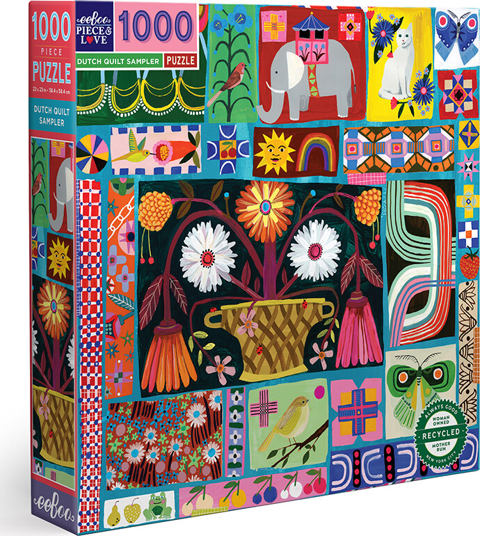 Eeboo - Puslespil 1000 Brikker - Dutch Quilt Sampler