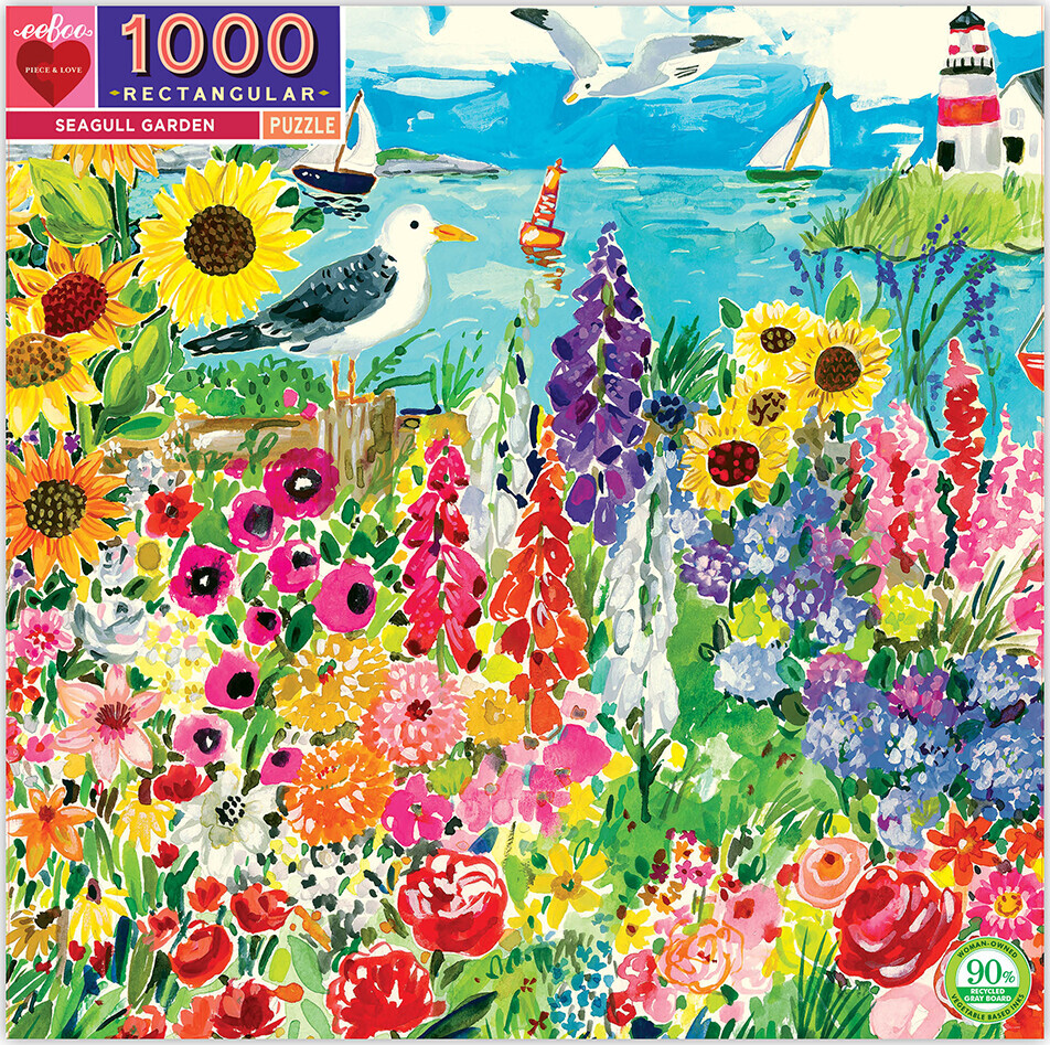 Eeboo Puslespil - 1000 Brikker - Seagull Garden