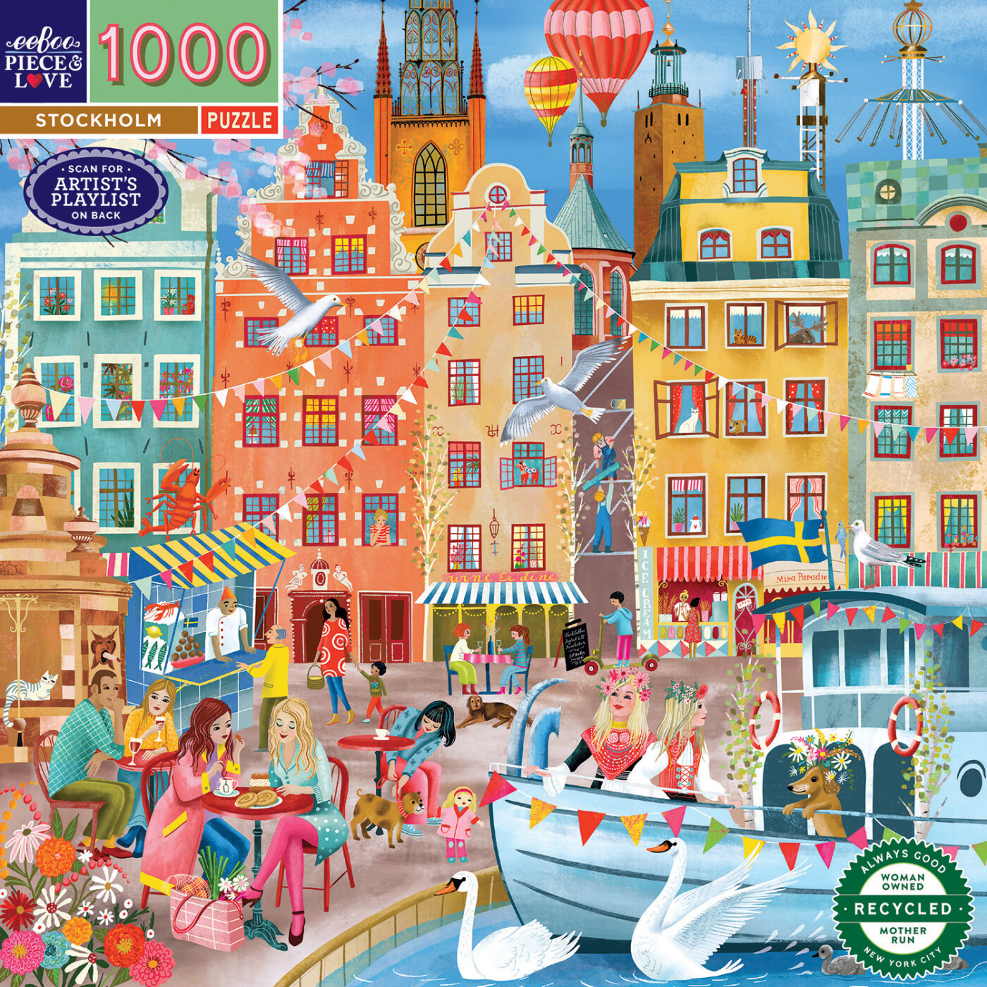 Eeboo - Puslespil 1000 Brikker - Stockholm