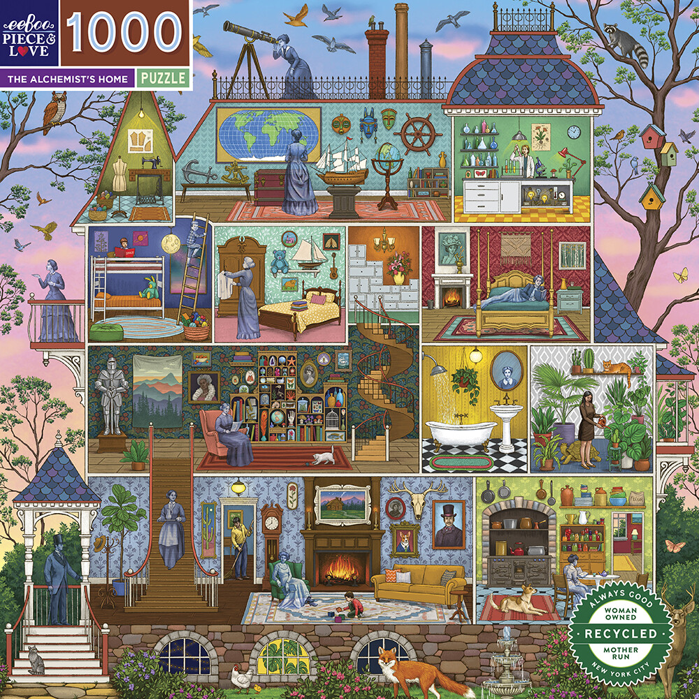Eeboo - Puslespil 1000 Brikker - The Alchemist's Home