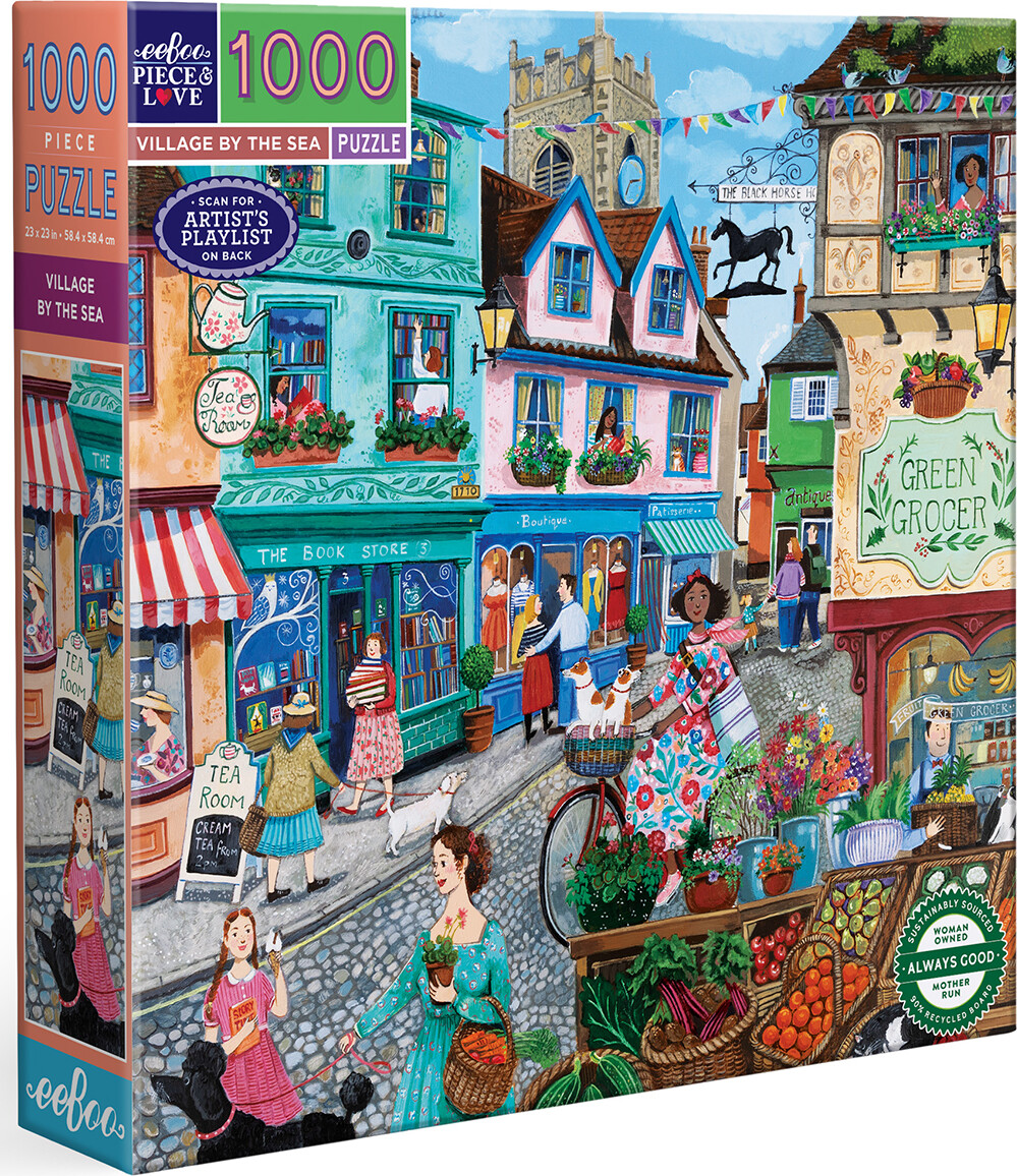 Eeboo - Village By The Sea - 1000 Brikker - Puslespil