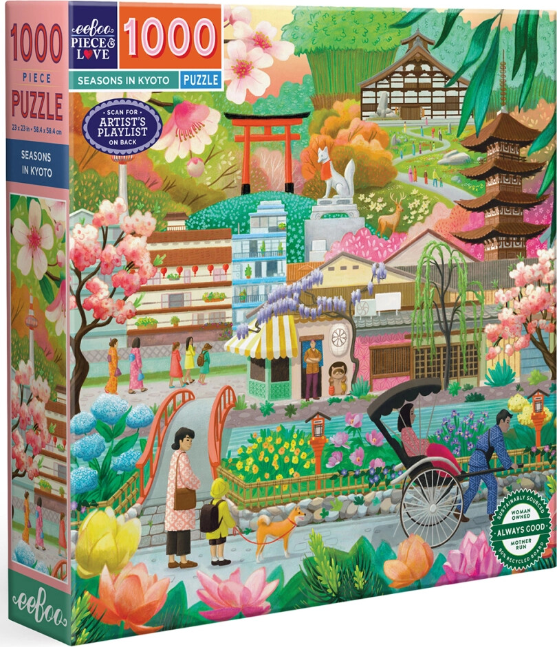 Eeboo - Puslespil - 1000 Brikker - Seasons In Kyoto