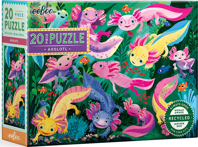 Eeboo - Puslespil 20 Brikker - Axolotl