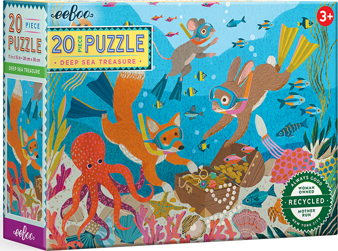 Eeboo Puslespil - Dybhavsskat - 20 Brikker