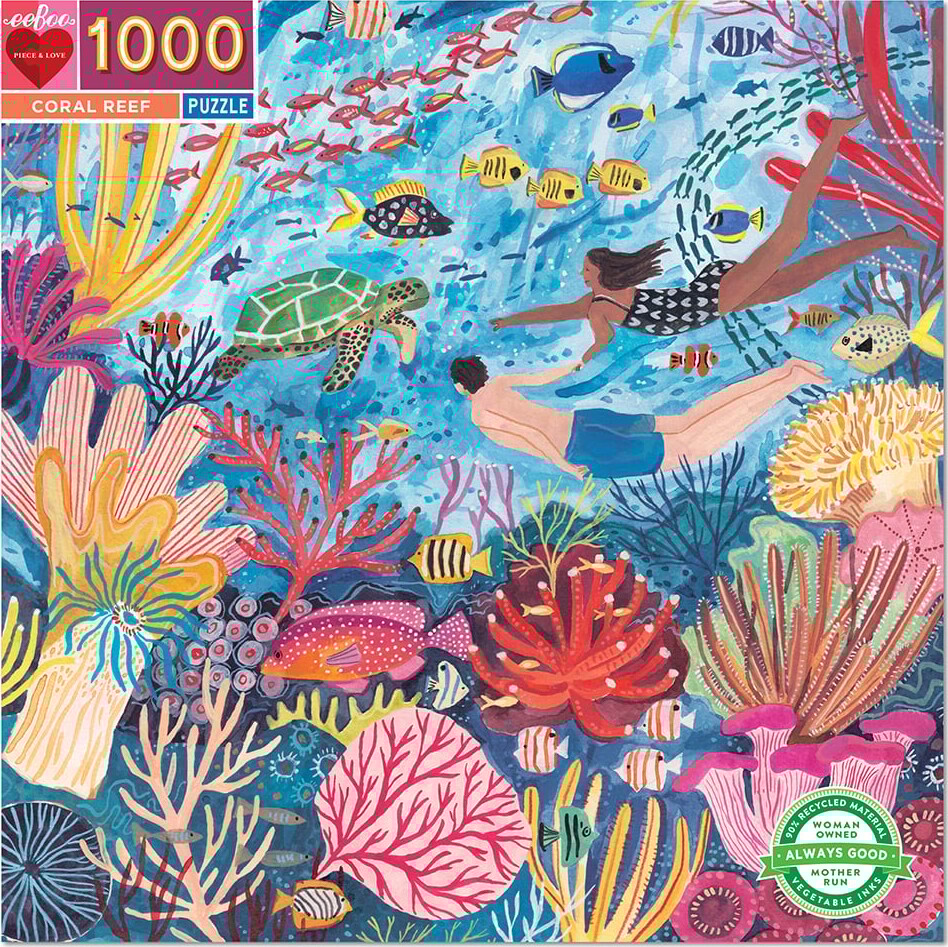 Eeboo - Puslespil - Koralrev, 1000 Brikker