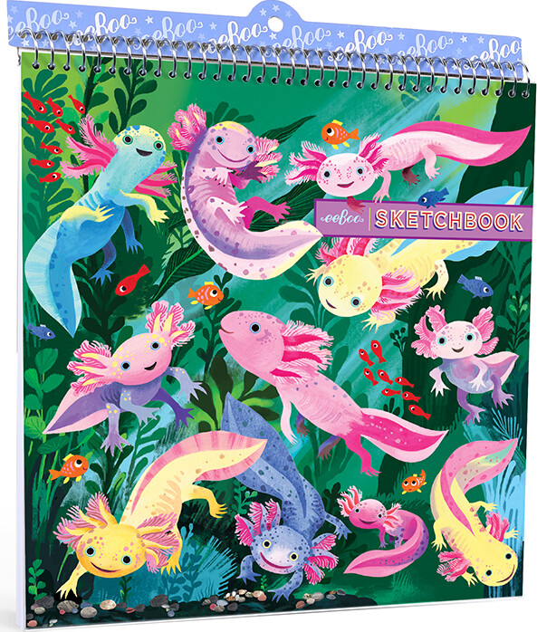 Eeboo - Skitsebog Med Spiralryg Til Børn - Axolotl