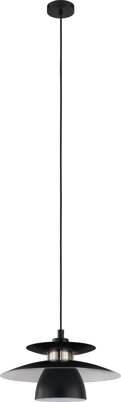 Eglo - Brenda - Pendel Loftlampe - Sort - Satineret Nikkel