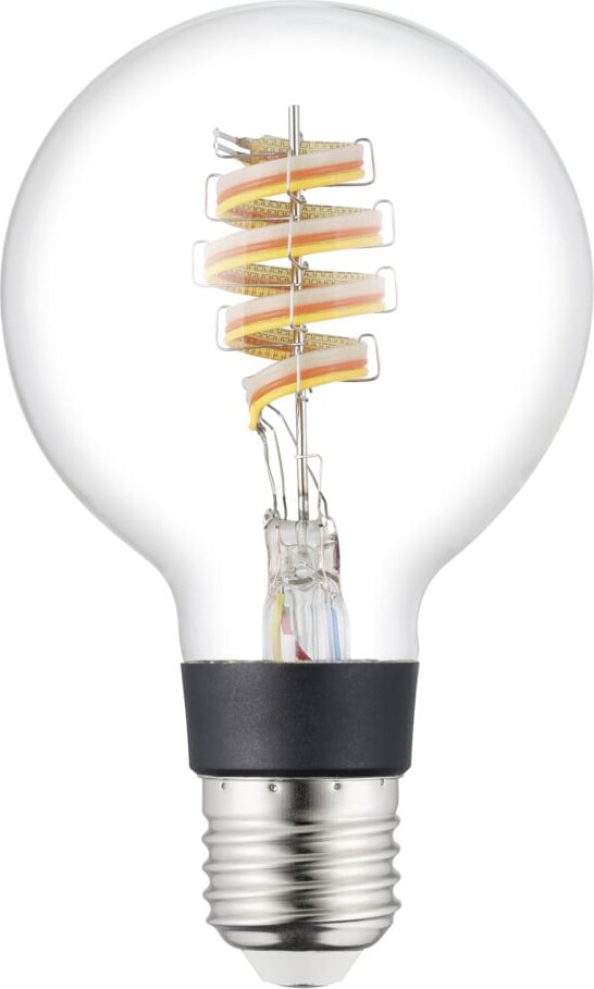Eglo Connect-z E27 Led G80 - Klar Globepære Med Spiral Og Rgb, Zigbee, Matter & Thread