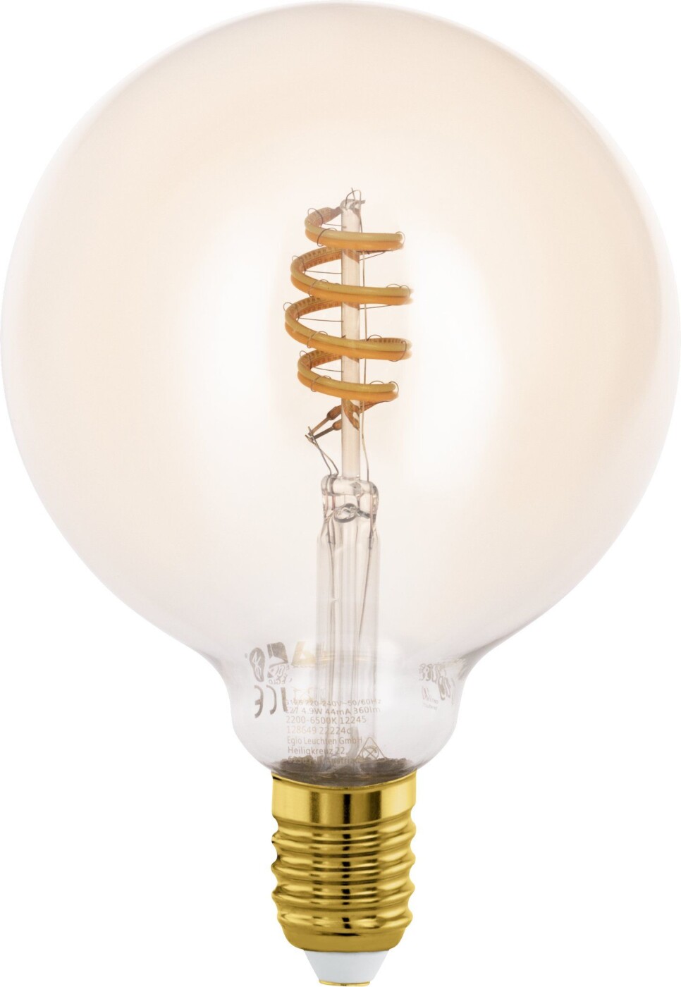 Eglo - E27 G125 Spiral, Amber - Tw - Zigbee, Bluetooth