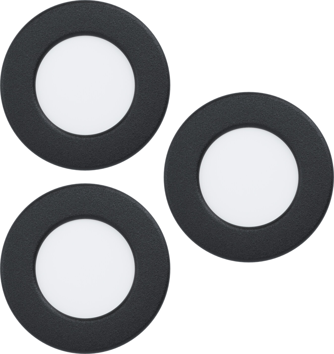 Eglo - Fueva 5 - Indbygningsspots Til Loft - Sort - 3 Stk.