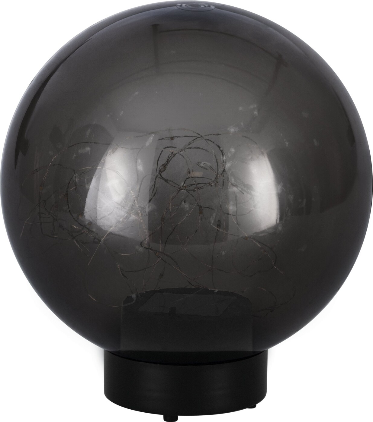 Eglo - Solcelle Bedlampe Kugle Med Spyd - Røgfarvet - H 32 Cm