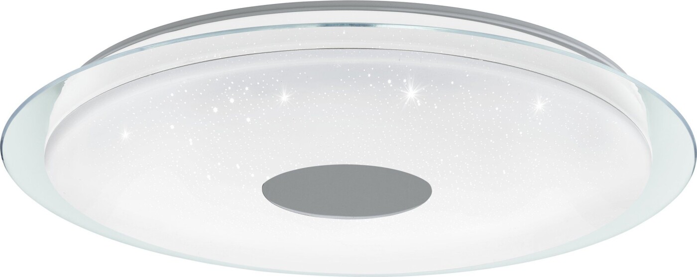 Eglo - Totari-z Plafond Krom Og Hvid M/krystaleffekt ø77 - Tw - Zigbee, Bluetooth