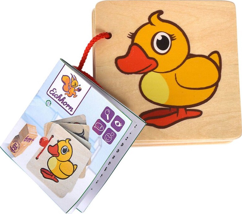 Eh Billedebog I Træ M/dyremotiver - Bog