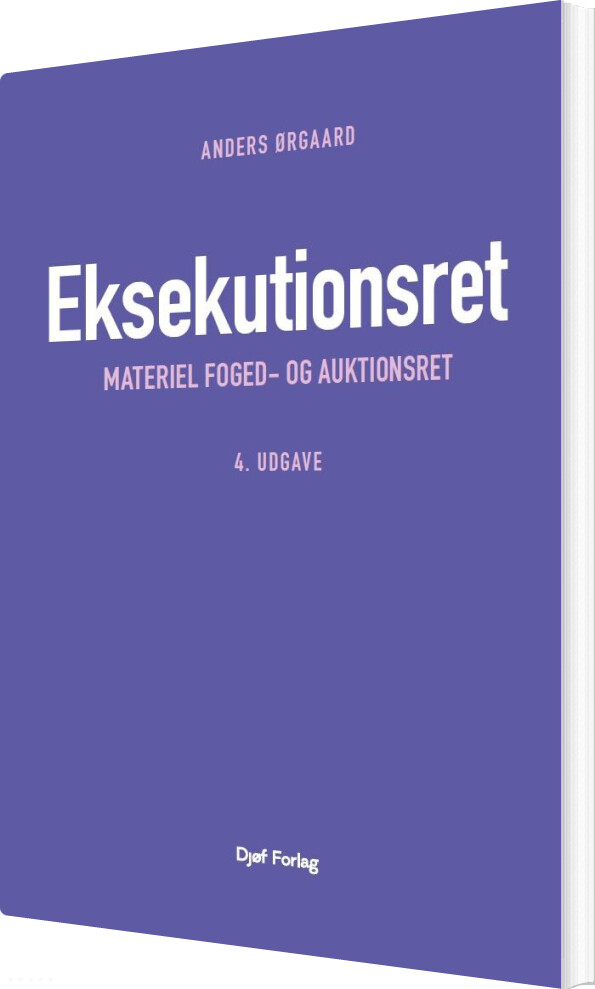 Eksekutionsret - Anders ørgaard - Bog