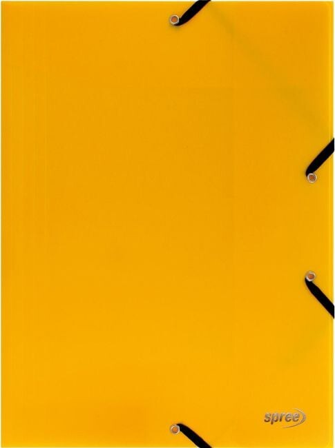 Elastikmappe - Pp - C4 - Gul - Spree