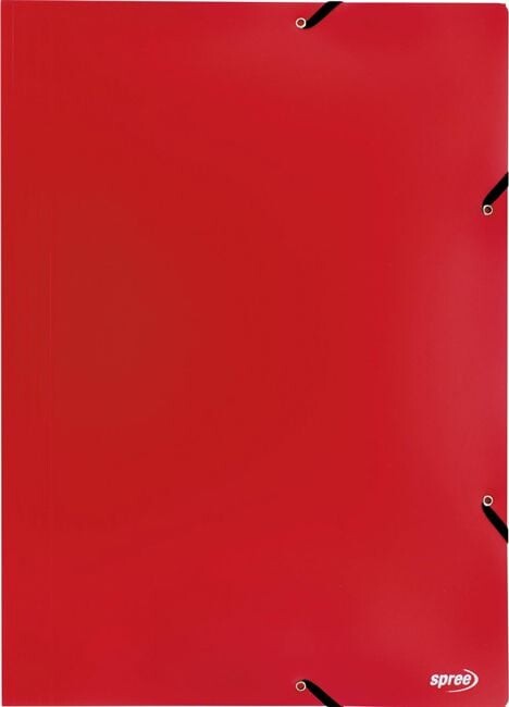 Elastikmappe - Pp - C4 - Rød - Spree