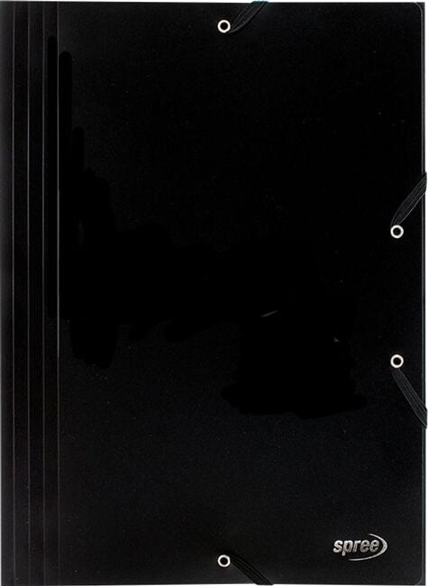 Elastikmappe - Pp - C4 - Sort - Spree