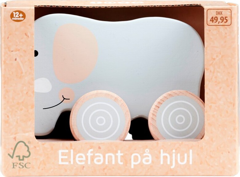 Billede af Legetøjs Elefant Med Hjul I Træ