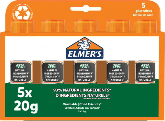 Elmer's - Pure School Glue Stick 20 Gram (5 Pack) (2143888)