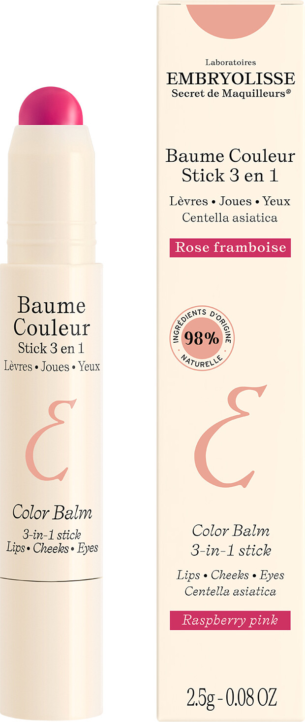 Embryolisse - Color Læbepomade 3-i-1 Stick Raspberry Pink 2,5g