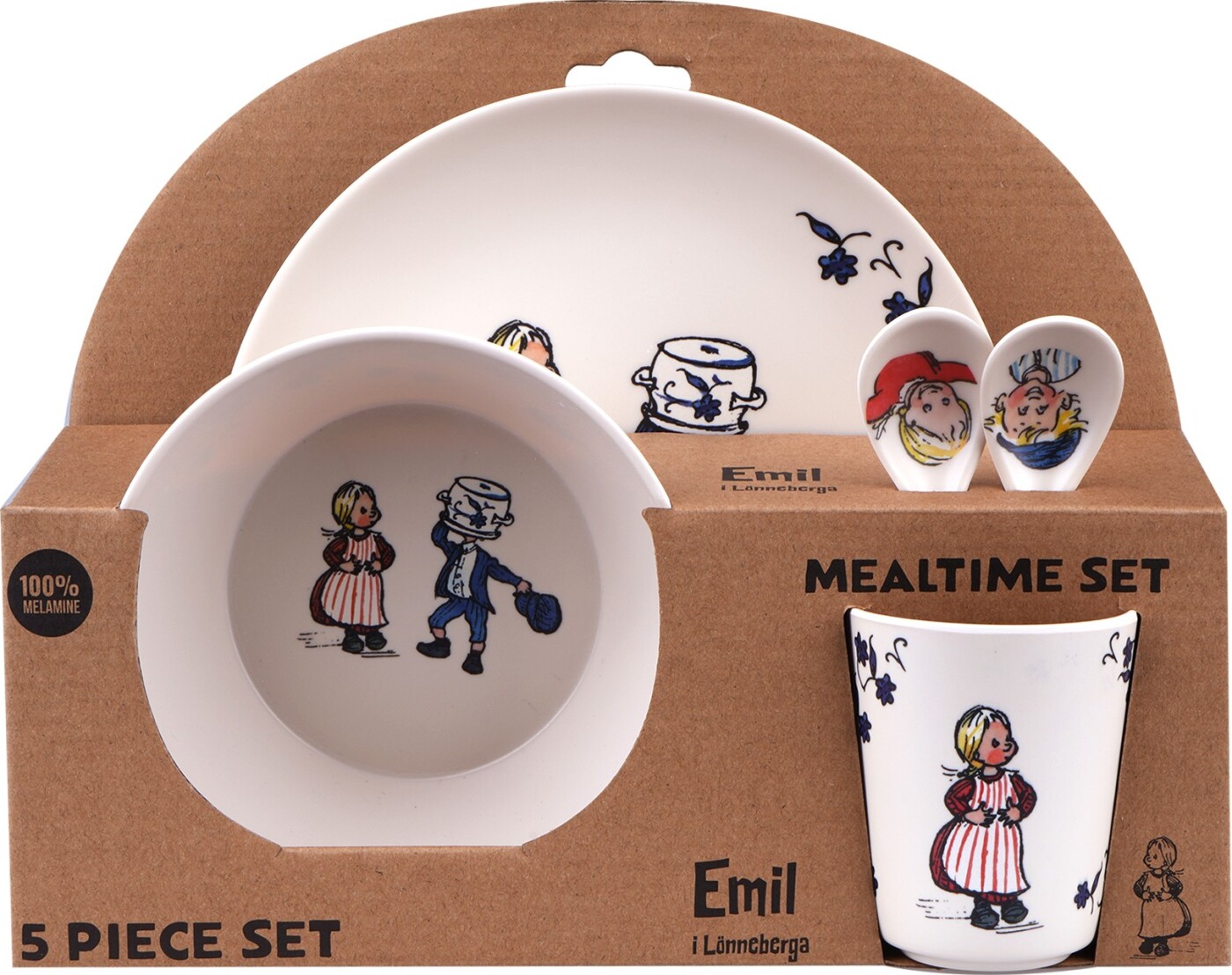 Melamin Service Sæt Til Børn - Emil Fra Lønneberg