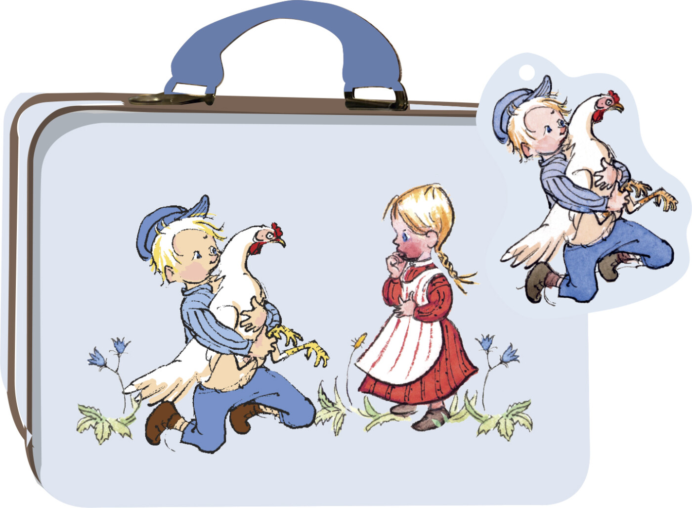 Emil - Lille Tin Kuffert - Blå