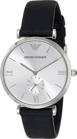 Emporio Armani Ar1674 - Herreur - 40 Mm - Sort Sølv