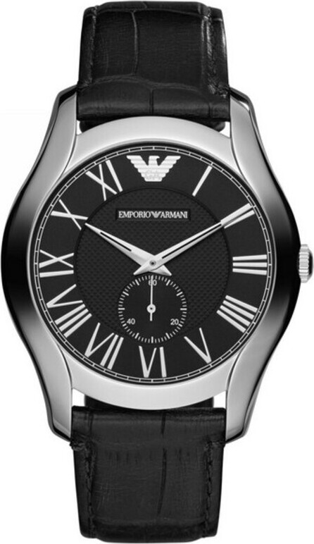 Emporio Armani Ar1703 - Herreur - 43 Mm - Sort Sølv