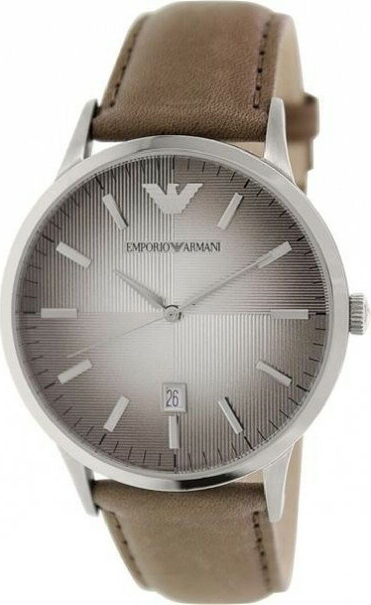 Emporio Armani Ar2470 - Herreur - 43 Mm - Brun Og Grå