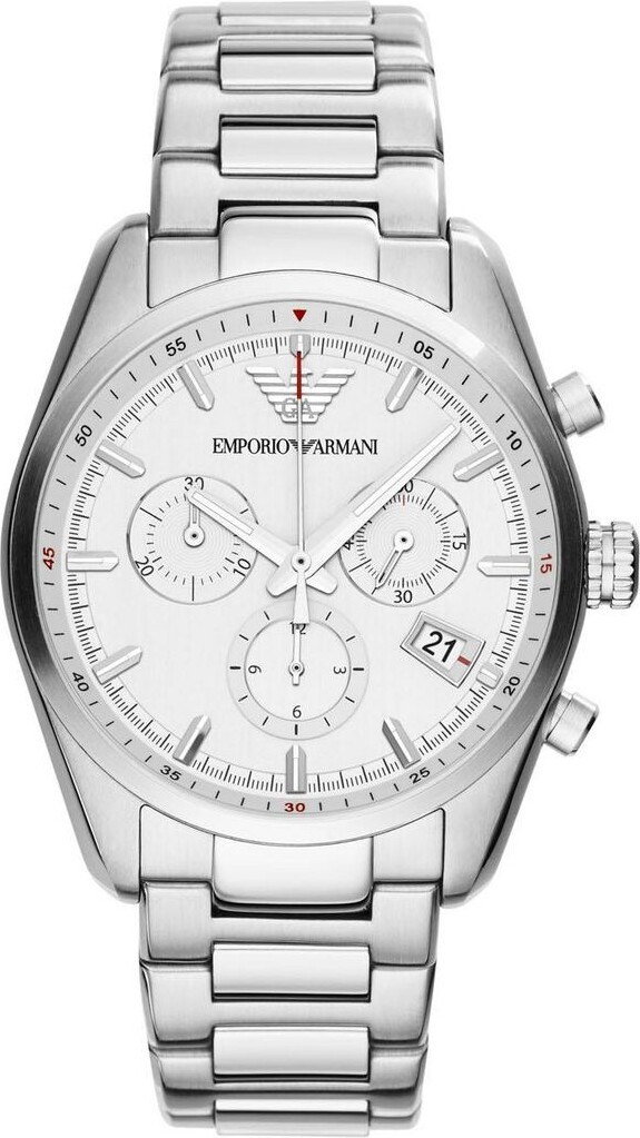 Emporio Armani Ar6013 - Herreur - 49 Mm - Hvid Sølv Farvet