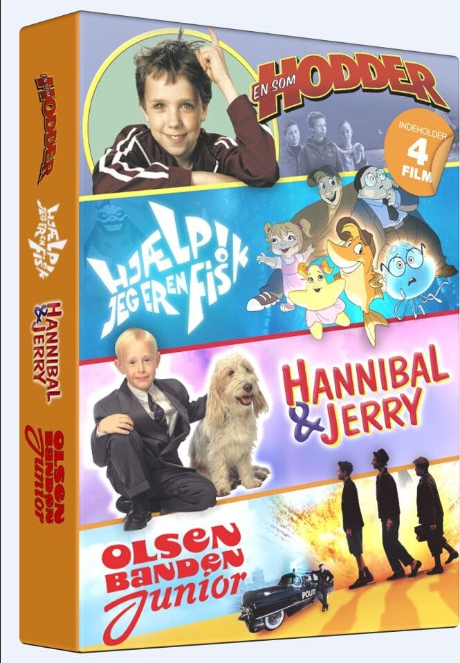 Hjælp Jeg Er En Fisk // En Som Hodder // Hannibal Og Jerry // Olsen Banden Junior - DVD - Film