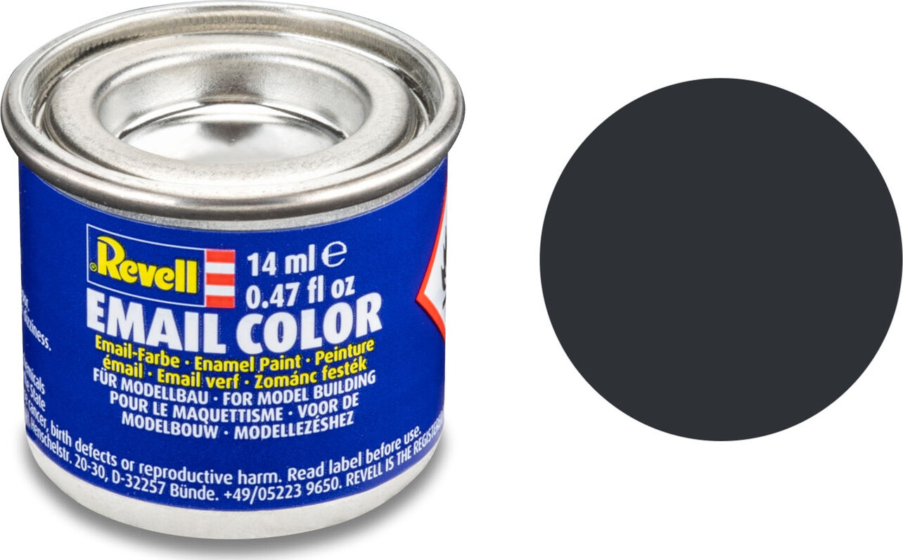 Emalje Maling Til Hobby - Revell - Anthracite Grey Mat 14 Ml