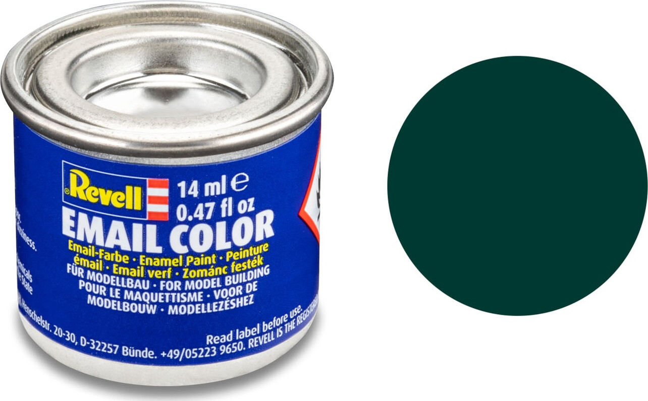 Emalje Maling Til Hobby - Revell - Black Green Mat 14 Ml