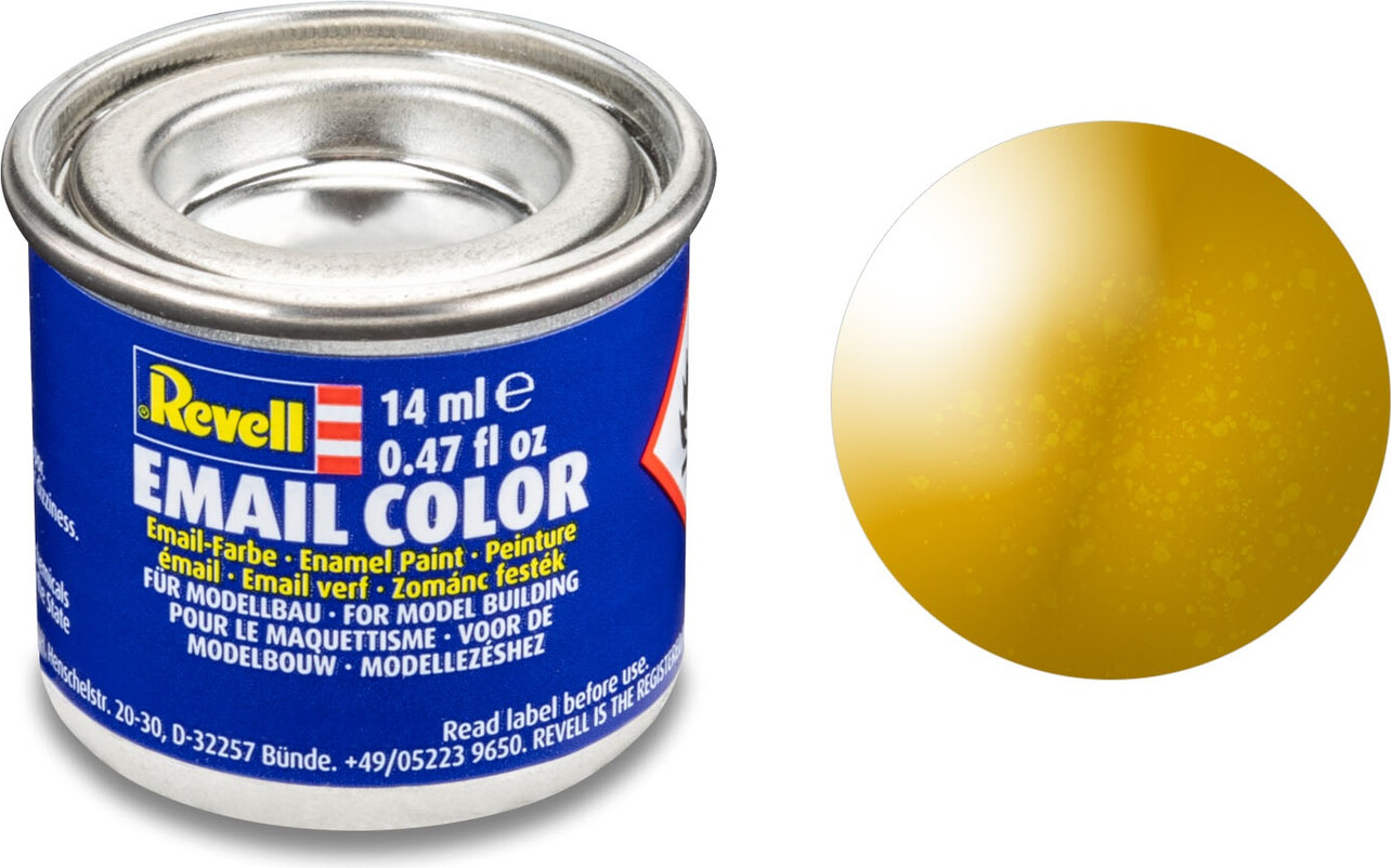 Emalje Maling Til Hobby - Revell - Brass Metallic 14 Ml