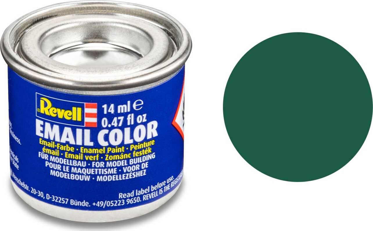 Emalje Maling Til Hobby - Revell - Dark Green Mat 14 Ml