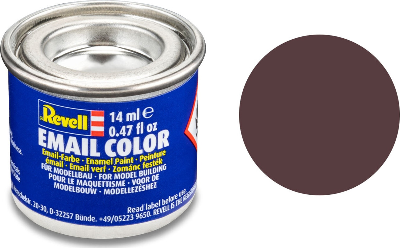 Emalje Maling Til Hobby - Revell - Leather Brown Mat 14 Ml