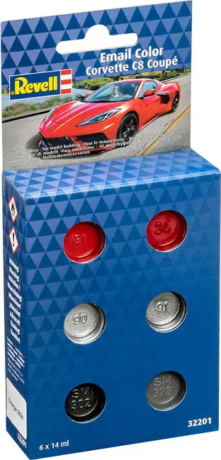 Revell - Model Maling - Corvette C8 Coupé 6x14 Ml - 32201