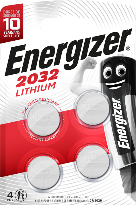 BATERIA ENERGIZER SPECJALISTYCZNA CR2032 4 sztuki 3V ECO