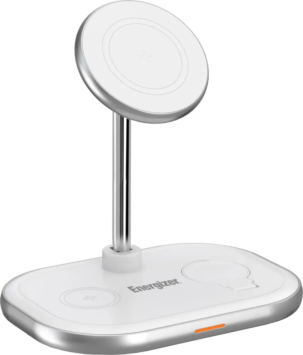 Energizer - Magnetic Qi 3-i-1 Wireless Charger With 15w Fast Charging - Usb-c