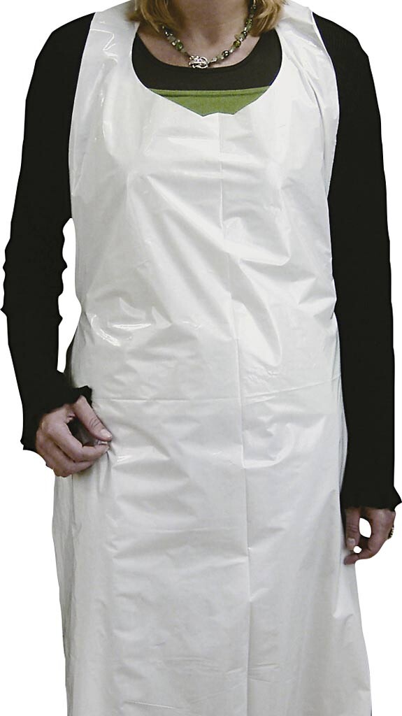 Engangsforklæde - H 110 Cm - B 80 Cm - Hvid - 100 Stk.