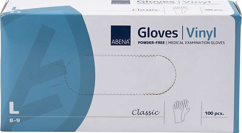 Abena - Engangshandsker I Vinyl - Pudderfri - Str. L - 100 Stk.