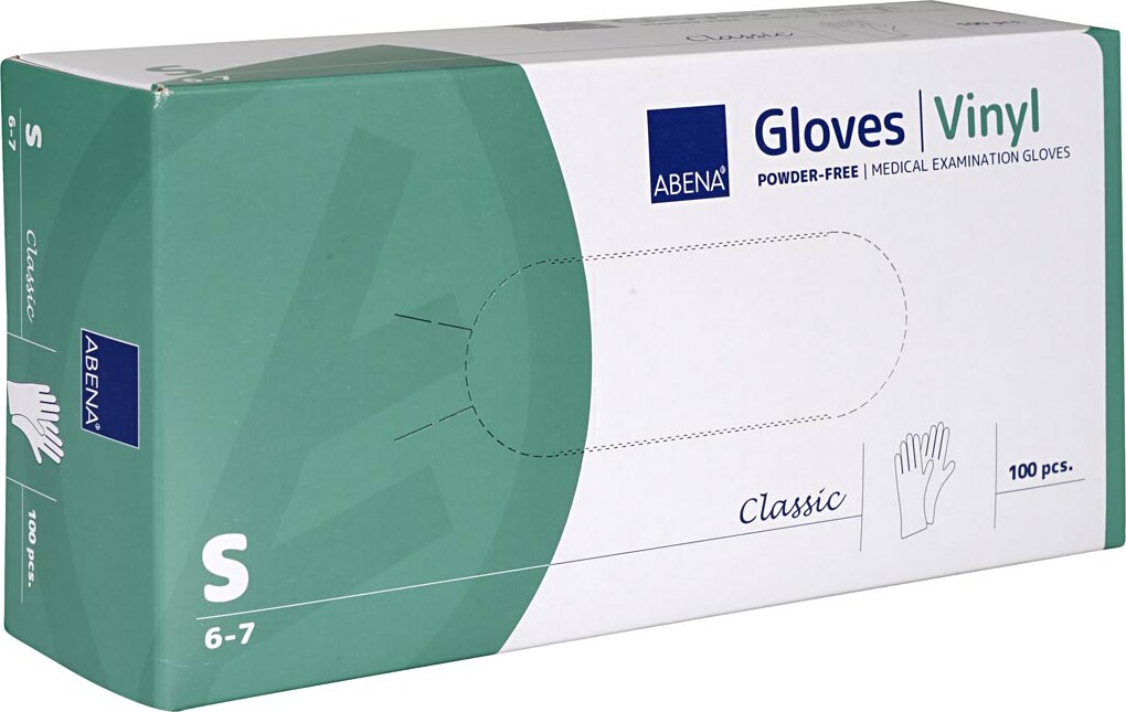Abena - Engangshandsker I Vinyl - Pudderfri - Str. S - 100 Stk.