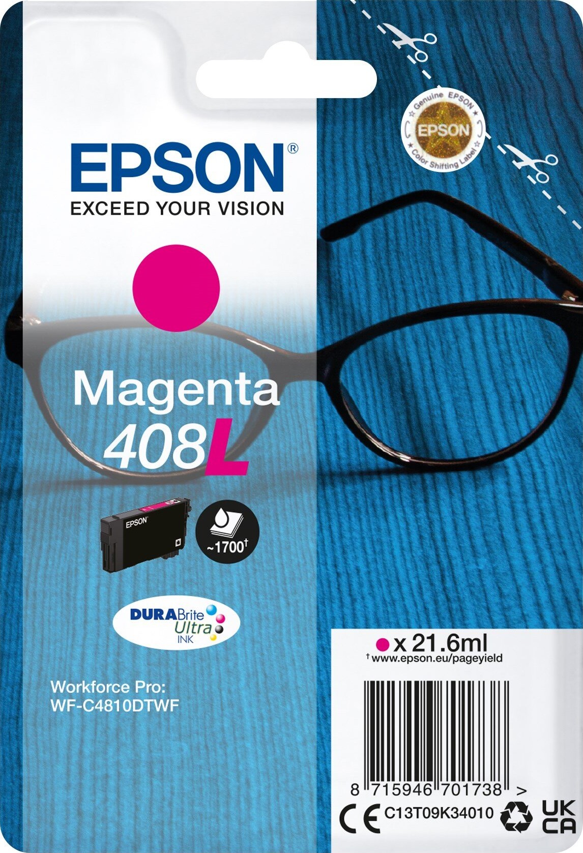 Epson Blækpatron - 408l - Magenta