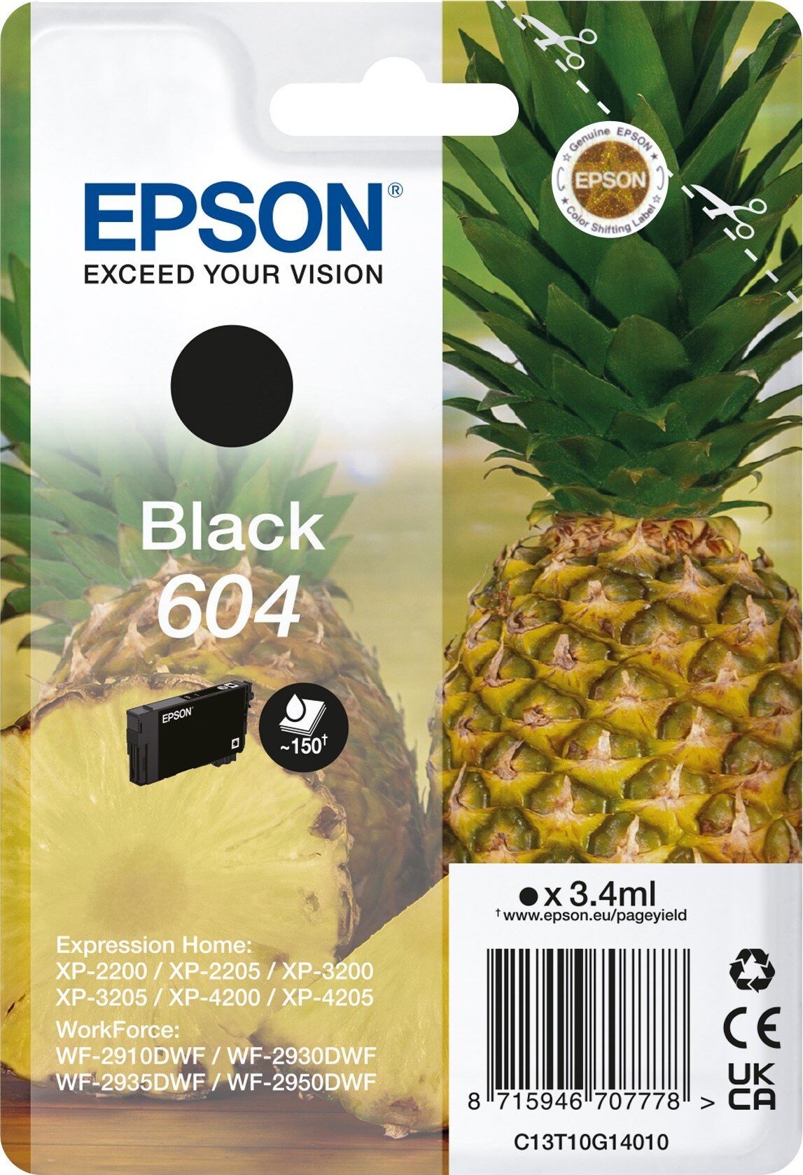 Epson - T604 Sort Blækpatron