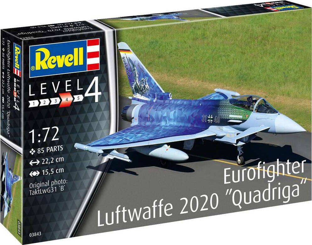 Billede af Revell - Eurofighter Luftwaffe 2020 Fly Byggesæt - 1:72 - Level 4 - 03843