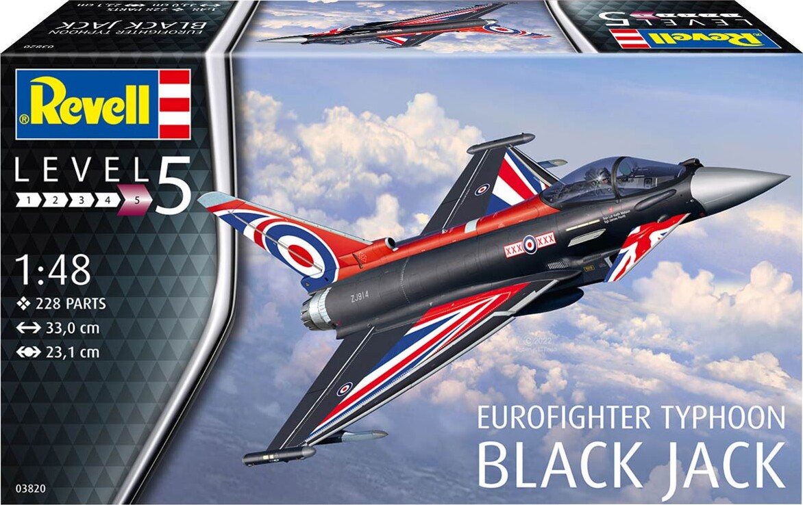 Revell - Eurofighter Typhoon Black Jack Fly Byggesæt - 1:48 - Level 5 - 03820