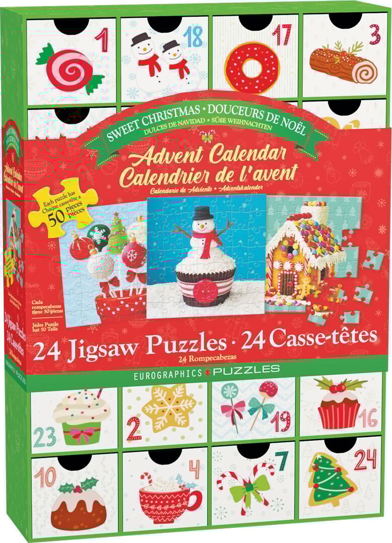 Puslespil Julekalender - Juleslik - 24 X 50 Brikker - Eurographics
