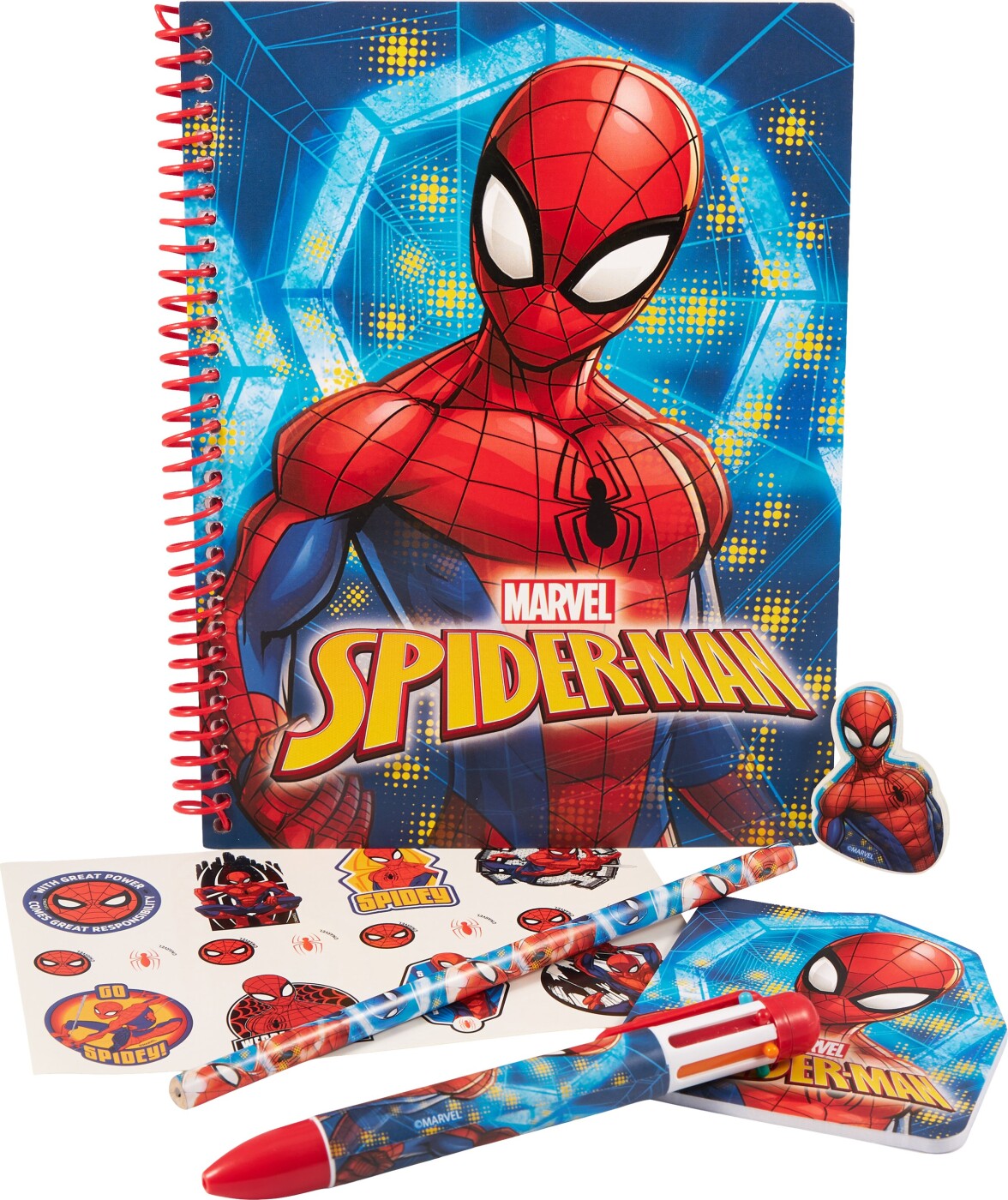 Billede af Spiderman - Skrivesæt Med Notesbog Og Klistermærker - Euromic
